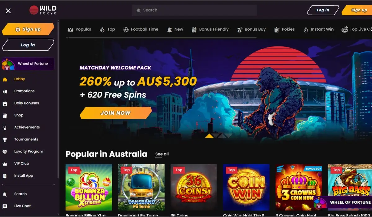 Wild Tokyo casino review image